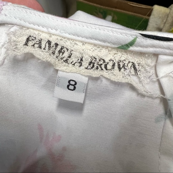 Pamela Brown Retro Tropical Floral Print Skirt SZ 8 - Picture 6 of 9